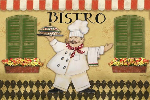 Framed Bistro Chef Print
