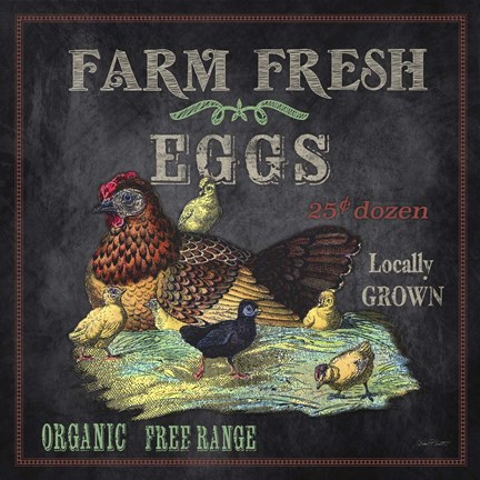 Framed Farm Fresh Eggs Print
