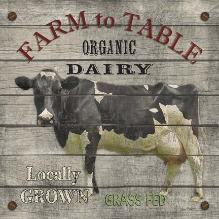 Framed Farm To Table - Dairy Print