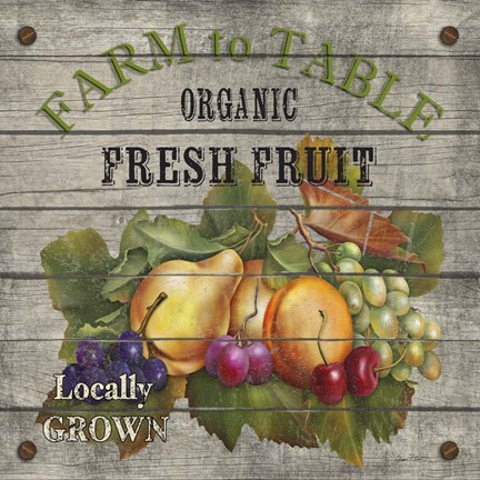 Framed Farm to Table - Fresh Fruit Print