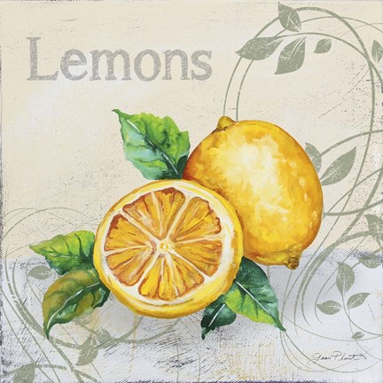 Framed Tutti Fruiti Lemon Print