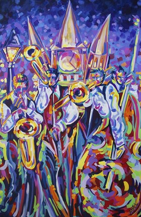 Framed Jackson Square Jammin Jazz Print
