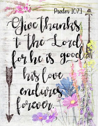 Framed Wood Psalm I Print