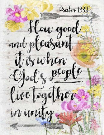 Framed Wood Psalm II Print