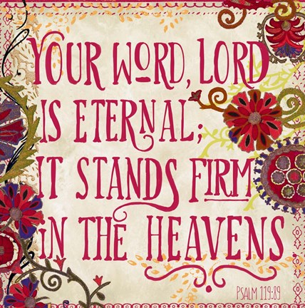 Framed Delecor Psalm I Print