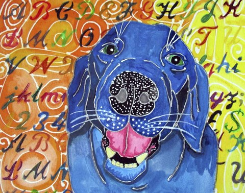 Framed Jagr the Labrador Print