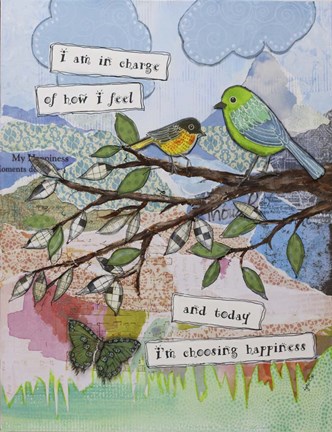 Framed Bird of happiness Print