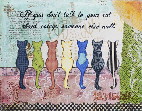 Framed Cat Talk Print