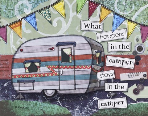 Framed Happy Camper Print