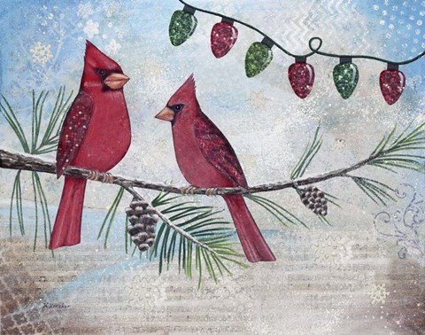 Framed Snow Birds Print