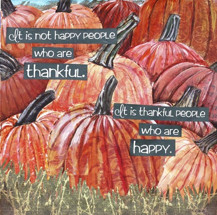 Framed Thankful Pumpkins Print