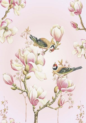 Framed Magnolia Birds Print