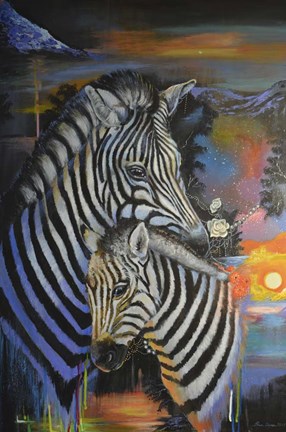 Framed Zebra Dreams Print