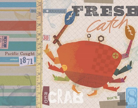 Framed Coastal Collage 1 Print