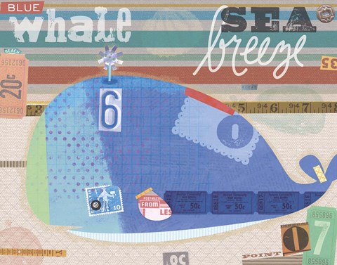 Framed Coastal Collage 5 Print