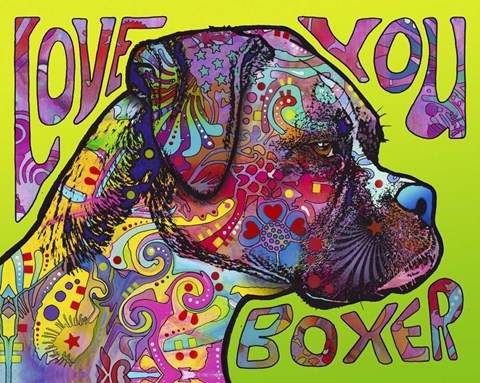 Framed Love You Boxer Print