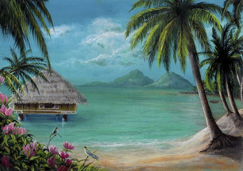 Framed Tahiti Getaway Print