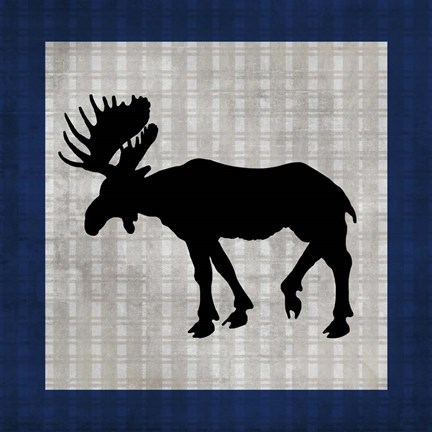 Framed Blue Bear Lodge Icon 3 Print