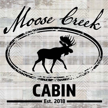 Framed Blue Bear Lodge Sign 7 Print