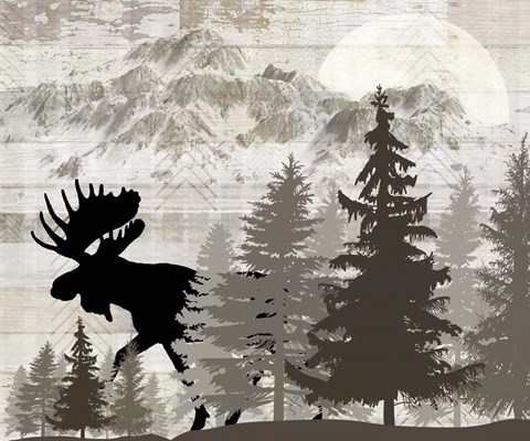 Framed Blue Bear Lodge Sign 13 Print