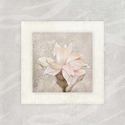 Framed Pink Ivory Portrait 2 Print