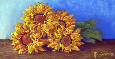 Framed Sunflowers of Fall Print