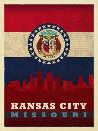 Framed KC flag Print