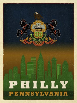 Framed Philly Flag Print