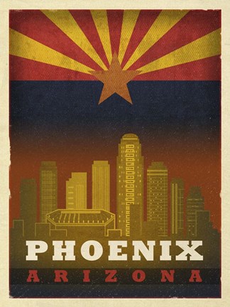 Framed Phoenix Flag Print