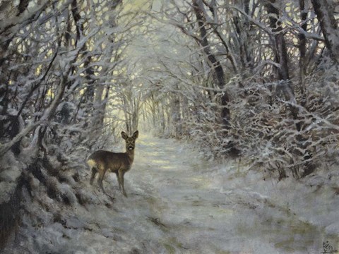 Framed Winter Path Print