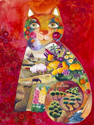 Framed Cat Armenian Print