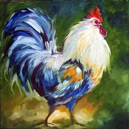 Framed Rooster Walk Print