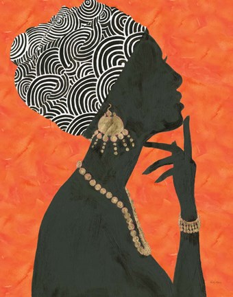 Framed Graceful Majesty I Orange Print