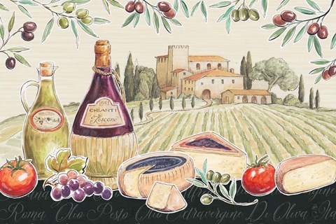 Framed Tuscan Flavor I Print