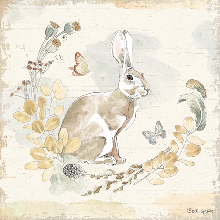 Framed Woodland Wreath X Print