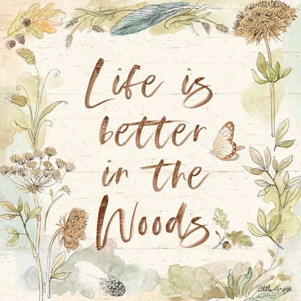 Framed Woodland Wreath V Print