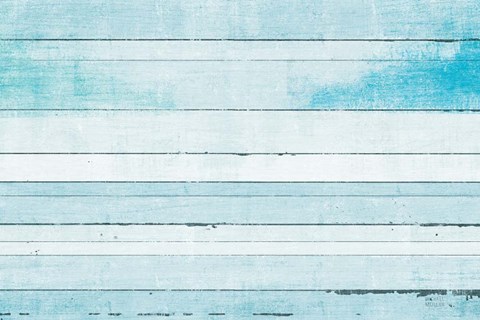 Framed Beachscape IX blue Print