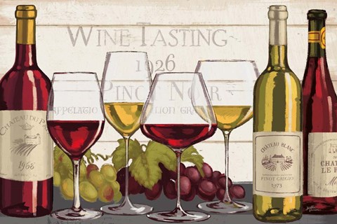 Framed Wine Tasting I Print