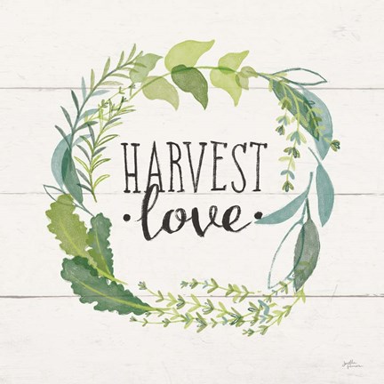 Framed Fine Herbs III Foliage and Shiplap Print