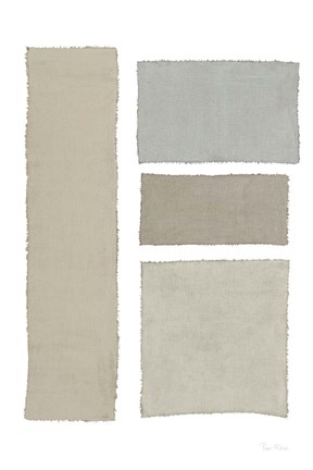 Framed Painted Weaving III on White v2 Print