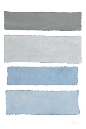 Framed Painted Weaving I on White v2 Print