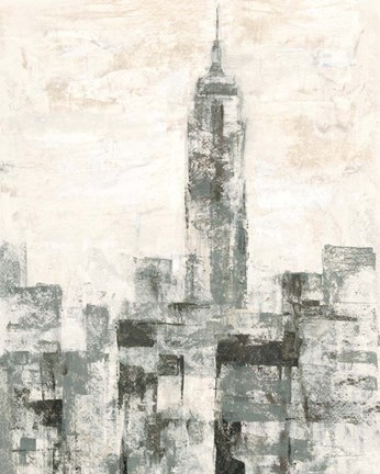 Framed Manhattan Neutral II Crop Print