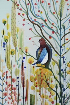 Framed Sous Les Branches Print