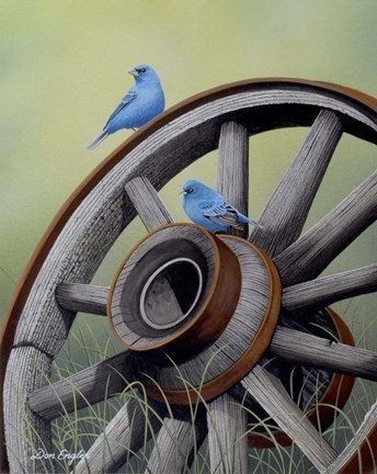 Framed Simply Blue Print