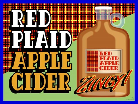 Framed Apple Cider Crate Label Print