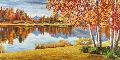 Framed Bosco sul Lago Print