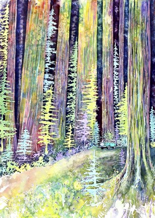 Framed Redwoods Road Trip Print