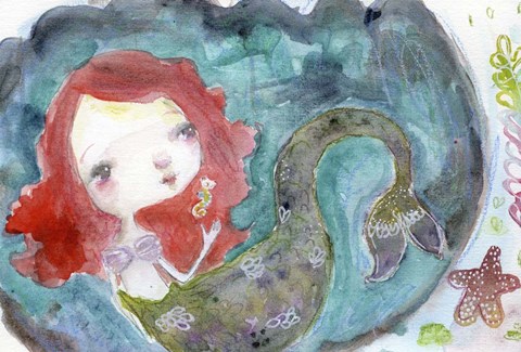 Framed Serenity Mermaid Print
