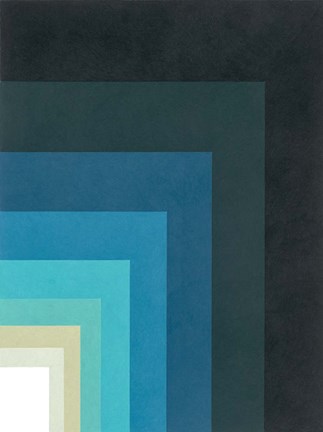 Framed Blue Corner Up Right Print