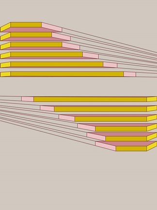 Framed Shifting Yellows Print